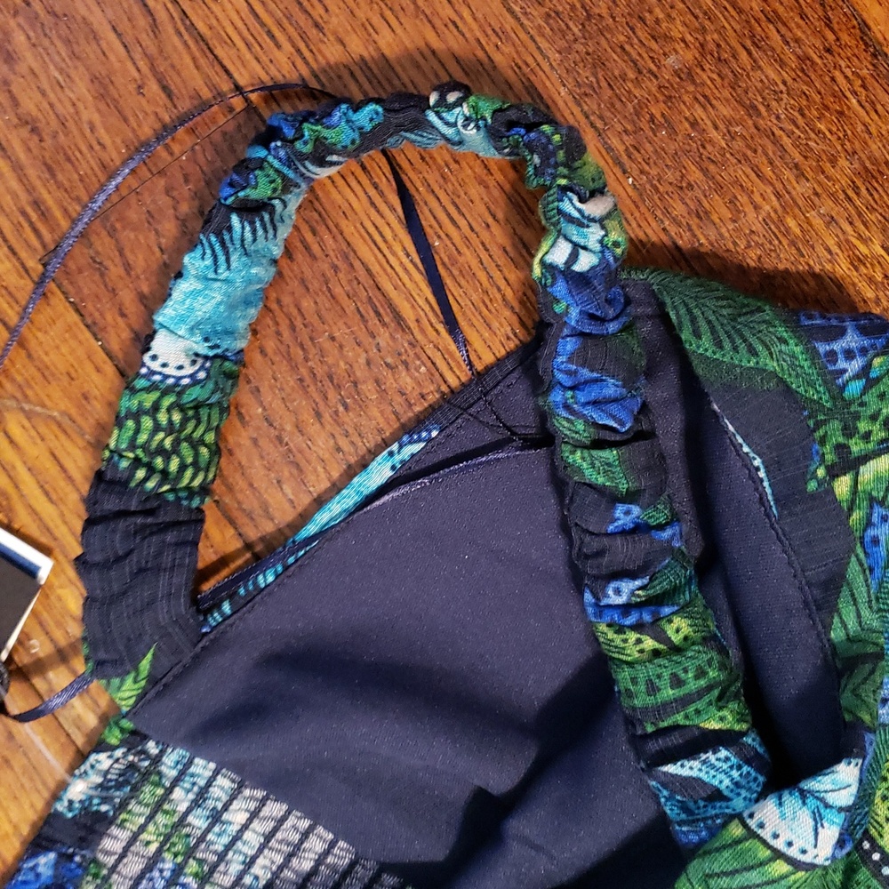 RACHEL ZOE Floral Green and Blue Matching Skirt Set L - Picture 8 of 14